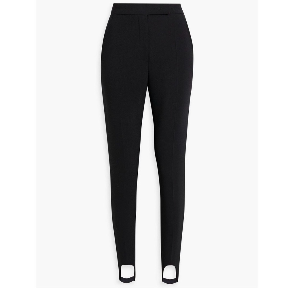 MAX MARA Wool-Blend Slim-Leg Stirrup Pants Black Sz US 4